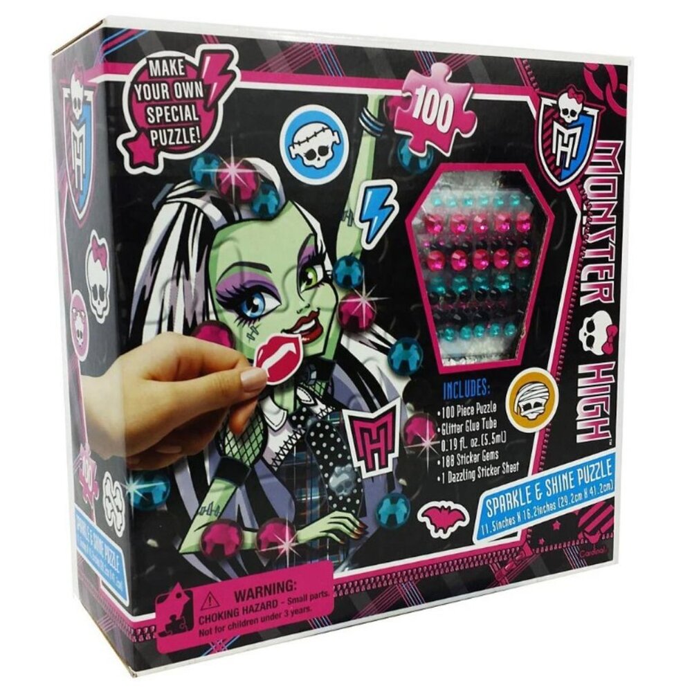 Monster High Sparkle Shine DIY Puzzle 100 Piece Craft Activity Set - Picture 1 of 4
